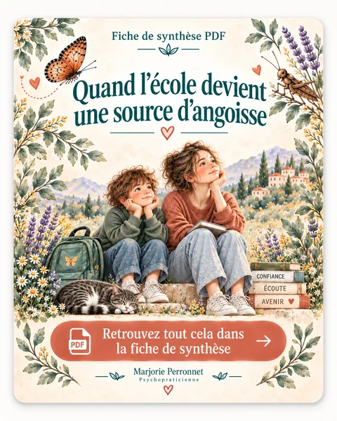 Fiche de synthèse PDF – Phobie scolaire et refus scolaire anxieux Fiche de synthèse PDF – Phobie scolaire et refus scolaire anxieux